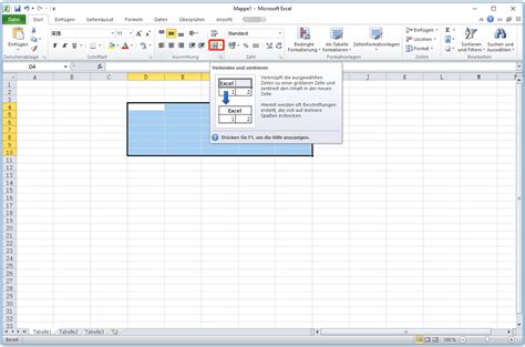 So Kann Man Zellen In Excel Verbinden Oder Den Zellverbund Aufheben