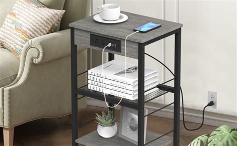 Table De Chevet Avec Station De Charge Table D Appoint Niveaux