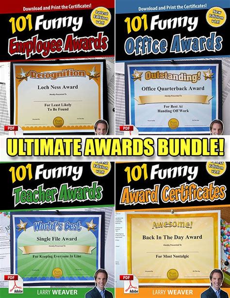 The Ultimate Awards Bundle Includes Award Certificates