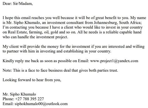 Sample Scam Letters Dont Be A Victim Mcsfwa