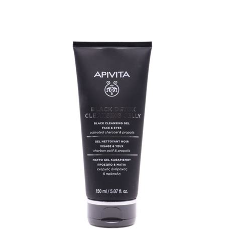 Apivita Gel Limpiador Negro Rostro Y Ojos Black Detox 150ml FarmaSoler