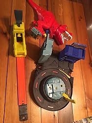 Amazon Hot Wheels Toy Car Track Set T Rex Rampage Playset Scale Vehicle Launch