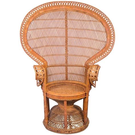 Emmanuelle Woven Rattan Peacock Chair For Sale At 1stdibs