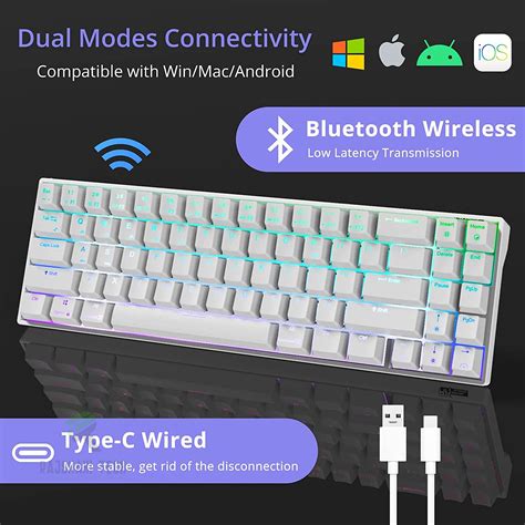 Rk71 RGB Mechanical Keyboard (White) - Rajshahi TecH