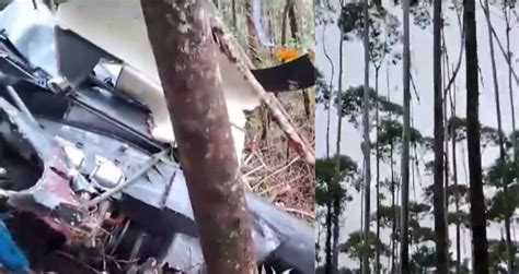 Imagens inéditas mostram destroços de helicóptero que caiu em SP veja