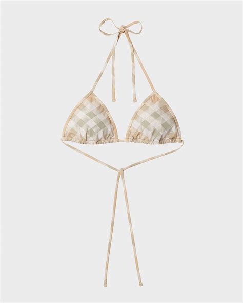 Burberry Signature Check Triangle Bikini Top Neiman Marcus