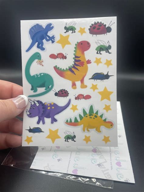 Dinosaur Stickers - Etsy