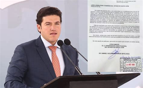 Samuel Garc A Pide Licencia Para Ir Por La Presidencia De M Xico