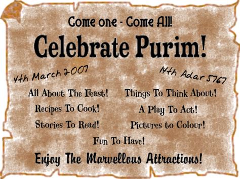 Messianic Education Trust's Kids' Website - Purim Index