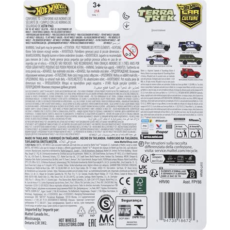 Mattel Hot Wheels Car Culture Terra Trek Hummer H1 FPY86 HRV90 Toys Shop Gr