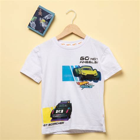 Camiseta Ni O Manga Corta En Algod N Hot Wheels Falabella