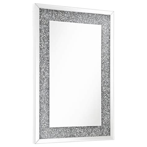 Valerie Crystal Inlay Rectangle Wall Mirror Home Elegance Usa