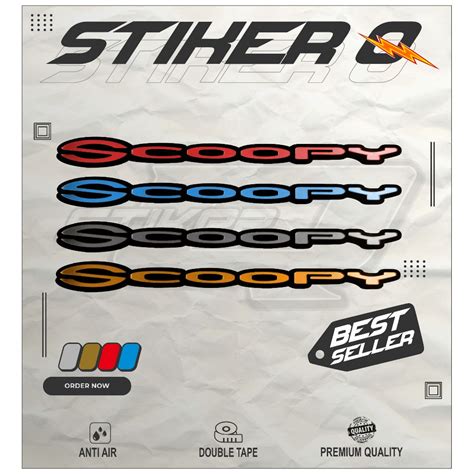 Jual StikerQ Emblem Akrilik TImbul New Honda Scoopy PGM FI Variasi Logo