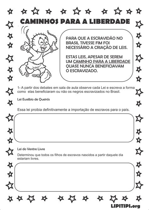 Texto E Atividades Sobre A Escravidão No Brasil