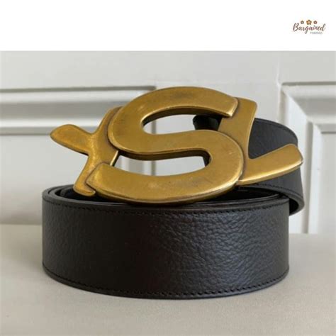 Yves Saint Laurent Yves Saint Laurent Dark Brown Leather Gold Ysl