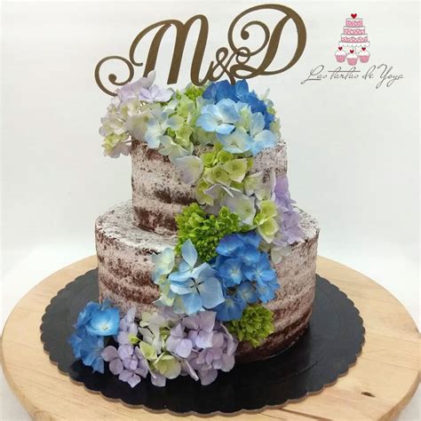 Las Tartas De Yoya Naked Cake Decorada Con Hortensias Para Nuestra Primera Boda