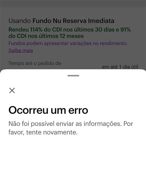 Não consigo usar as Caixinhas Conta do Nubank NuCommunity