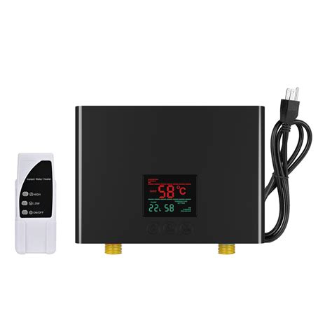 W Tankless Water Heater Electric With Remote On Demand Hot Water Heater Electric V With