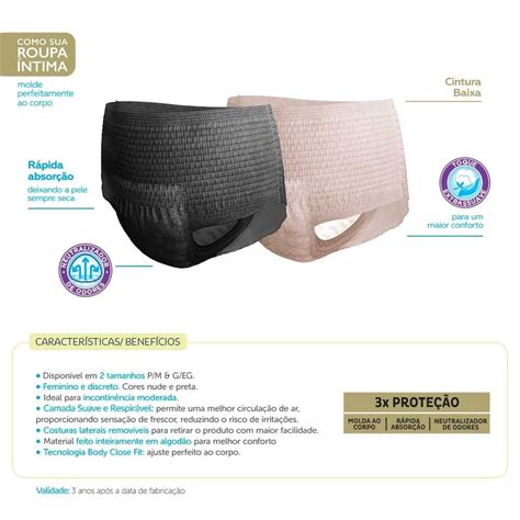 Roupa Íntima Tena Pants Discreet Nude Tamanho Grande e Extra Grande 8 Unidades Farmácia Real