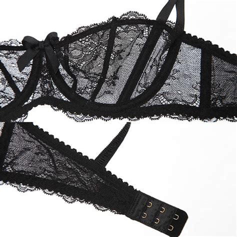 New Womens Lace Underwire Balconette Bra Push Up Half Cup Shelf Bra Lingerie Ebay