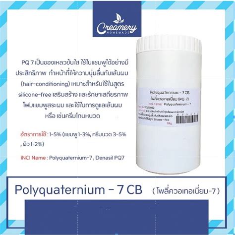 PQ-7 I Polyquaternium-7 (โพลี่ควอเทอเนี่ยม) สารทำให้ผมนิ่ม ขนาด 1 Kg ...