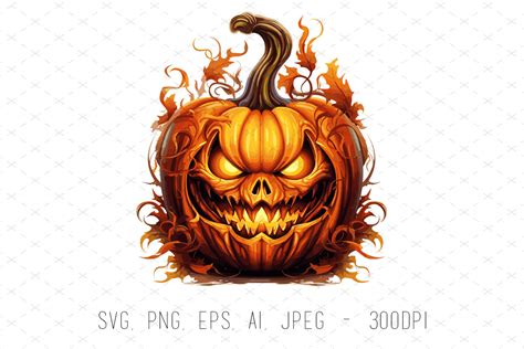 Halloween Pumpkin Spooky Sublimation Graphic By ArtCursor Creative