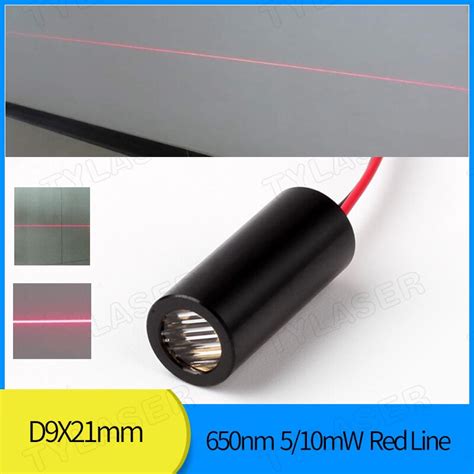 Laser Collimator 650nm Red Line Laser Module D9x21mm 5mW 10mw PMMA Lens