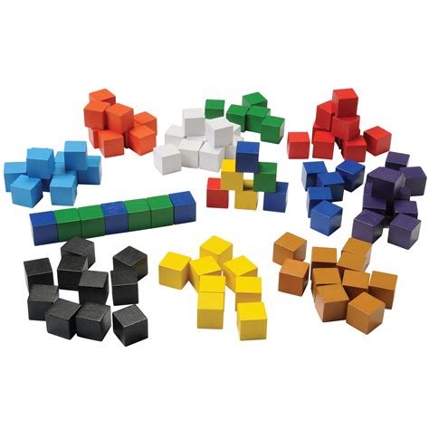 Cubical Counting Blocks 100 Piece Wooden Math Manipulatives For Early