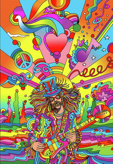 Hippie Musician 3 1 Digital Art By Howie Green Fine Art America