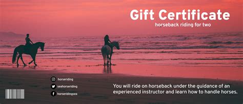 Horseback Riding T Certificate Design Mediamodifier