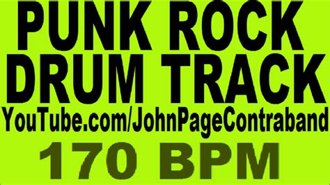 Punk Rock Drum Backing Track 170 Bpm DRUMS ONLY YouTube