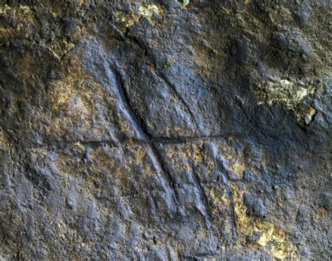 39000 Year Old Neanderthal Engraving From Gorhams Cave Gibraltar