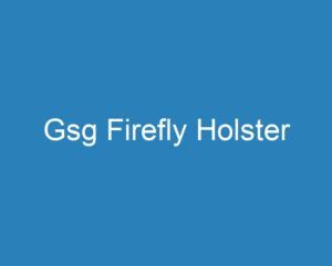 20 Best Gsg Firefly Holster [2023] - Curee