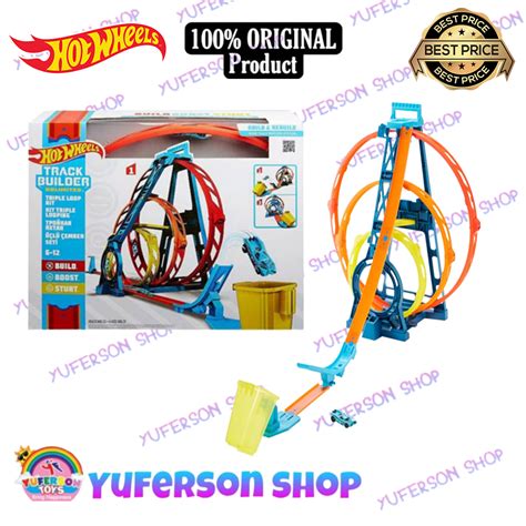 Jual Hot Wheels Track Builder Triple Loop Kit Shopee Indonesia