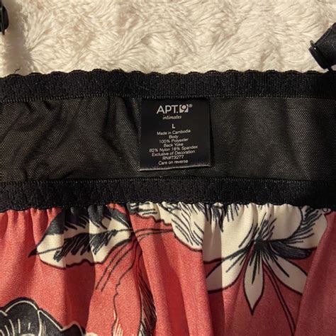 Red Black Lace Bow Lingerie Top Size L Fits Me Depop