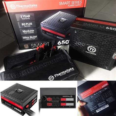 ประกันเกือบ2ปี Thermaltake 650w Smart Modular 80 Bronze Power Supply Kizenbrand Thaipick