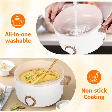 IS MUHE Electric Hot Pot L Mini Multifunction Electric Cooker For