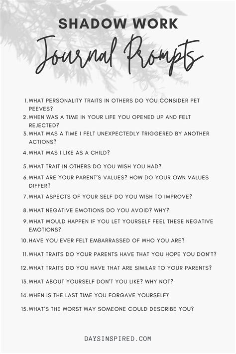 Shadow Work Journal Prompts For Beginners Stylepolot