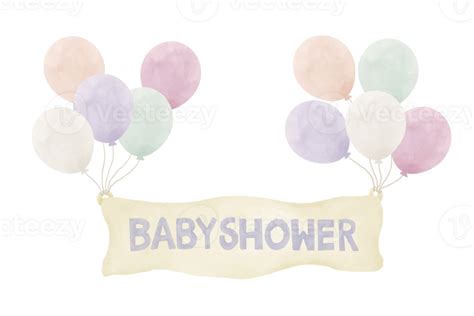 Baby boy shower banner watercolor illustration 24188807 PNG