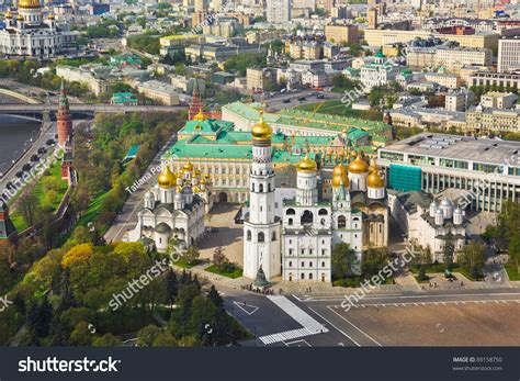 Moscow Kremlin Russia Aerial View Stock Photo 89158750 Shutterstock