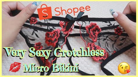 Sexy Crotchless G String Micro Bikini Lingerie Try On Haul From Shopee Justsimplyclaire Youtube