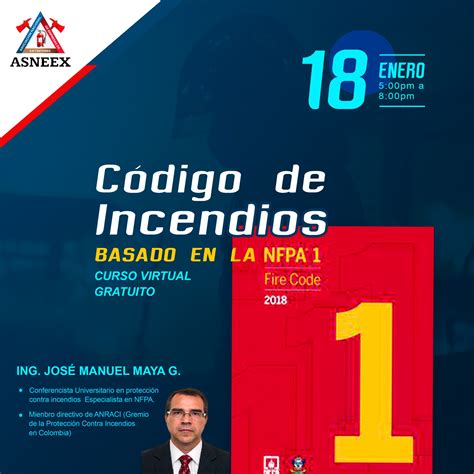 Asneex - CURSO: 𝗖𝗢𝗗𝗜𝗚𝗢 𝗗𝗘 𝗜𝗡𝗖𝗘𝗡𝗗𝗜𝗢𝗦 𝗦𝗘𝗚𝗨𝗡 𝗟𝗔 𝗡𝗙𝗣𝗔 𝟭 ONLINE GRATUITO