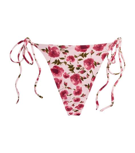 Magda Butrym Floral Bikini Briefs Pink Editorialist