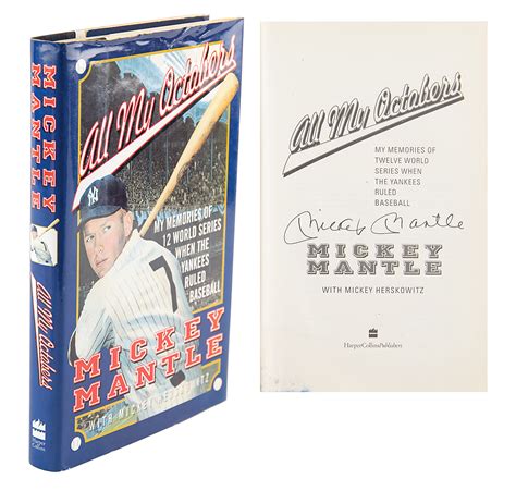 Mickey Mantle Signed Book Rr Auction