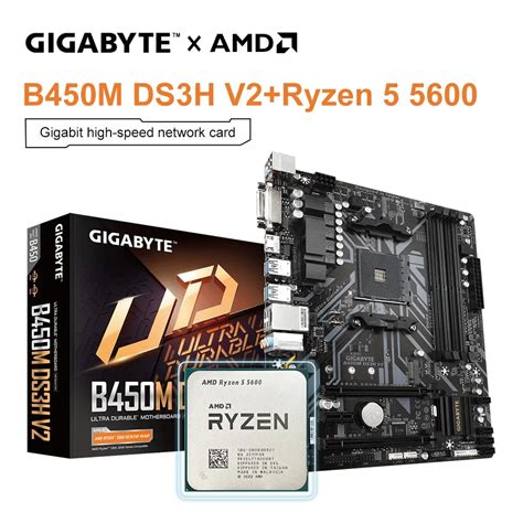 Gigabyte B450M DS3H V2 New Motherboard AMD New Ryzen 5 5600 R5 5600