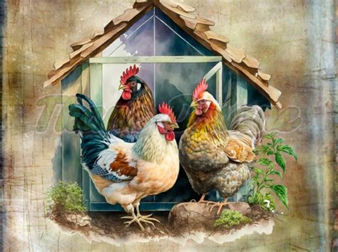 TkaneDziane pl PANEL DRUKOWANY BIAŁY KOGUT TŁO NUDE