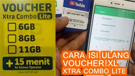 Cara Isi Ulang Voucher Xl Xtra Combo Lite Voucher Fisik Youtube