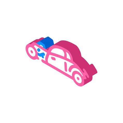 Hot Rod Car Isometric Icon Vector Illustration Vector Art At Vecteezy