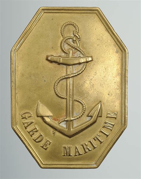 Plaque De Baudrier De Garde Maritime Seconde Moiti Du Xix