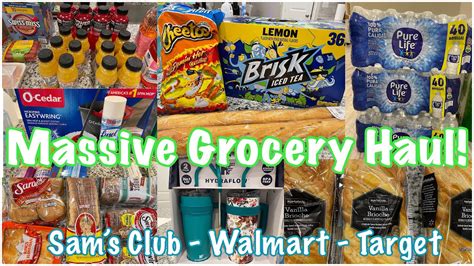 New Massive Two Week Grocery Haul🛒 Sams Club Walmart And Target